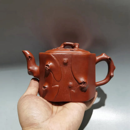 Chinese Yixing Zisha Clay Teapot  Plum Blossom Tree Stake Pot Wang Yinxian 300ml