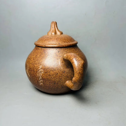 Chinese Yixing Zisha Clay Teapot  Pumpkin Cloud Water Zen Heart Pot  Gu Jingzhou 400ml