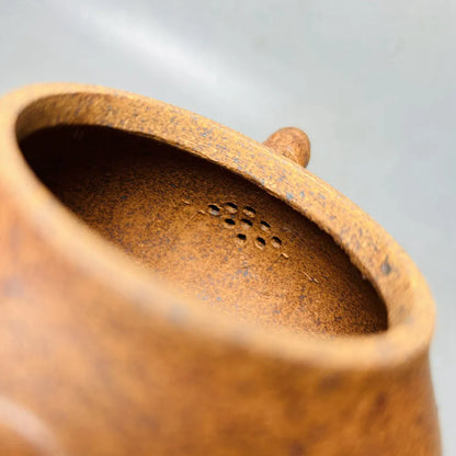 Chinese Yixing Zisha Clay Teapot  Pumpkin Cloud Water Zen Heart Pot  Gu Jingzhou 400ml
