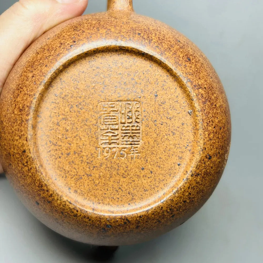 Chinese Yixing Zisha Clay Teapot  Pumpkin Cloud Water Zen Heart Pot  Gu Jingzhou 400ml