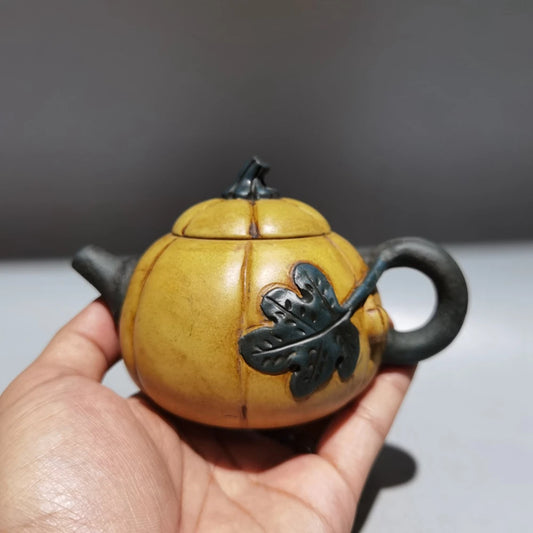 Chinese Yixing Zisha Clay Teapot  Pumpkin Pot Jiang Rong 180ml