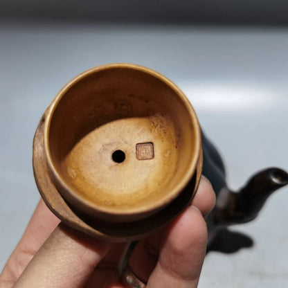Chinese Yixing Zisha Clay Teapot  Pumpkin Pot Jiang Rong 300ml