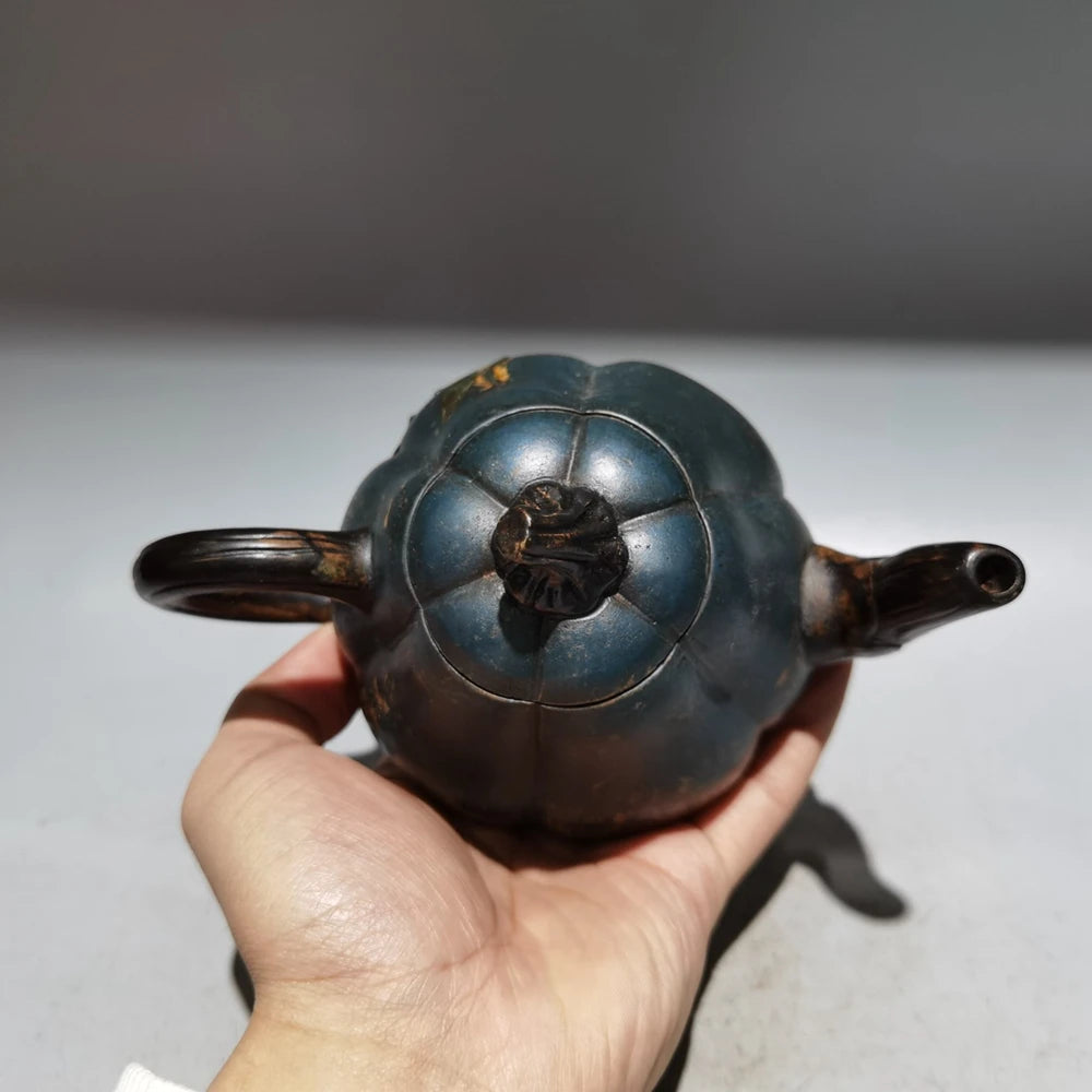 Chinese Yixing Zisha Clay Teapot  Pumpkin Pot Jiang Rong 300ml