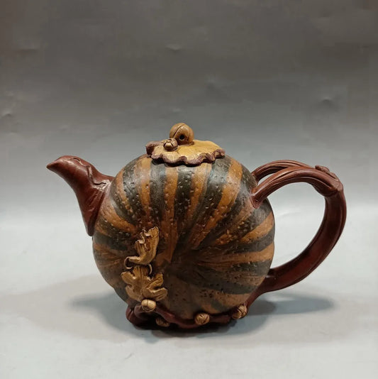Chinese Yixing Zisha Clay Teapot  Pumpkin Pot  Wang Yinxian 520ml