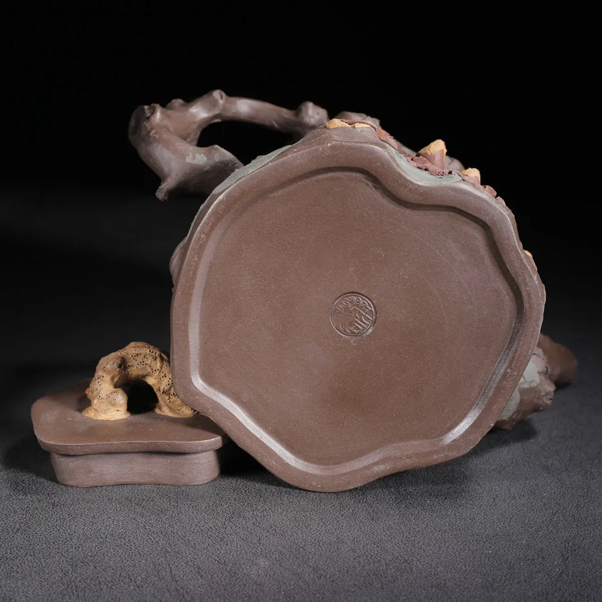 Chinese Yixing Zisha Clay Teapot Purple Mud Tree Stump Pot Jiang Rong 800ml