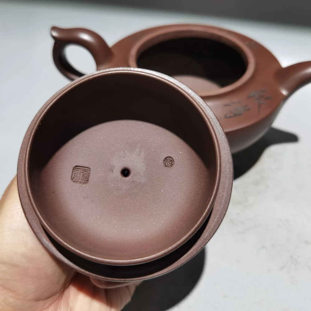 Chinese Yixing Zisha Clay Teapot  Purple Rhyme Pot Gu Jingzhou 300ml