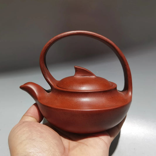 Chinese Yixing Zisha Clay Teapot  Qu Hu Pot Gu Jingzhou 280ml