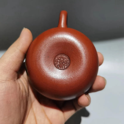 Chinese Yixing Zisha Clay Teapot Red Mud Frog Tray Pot Jiang Rong 160ml