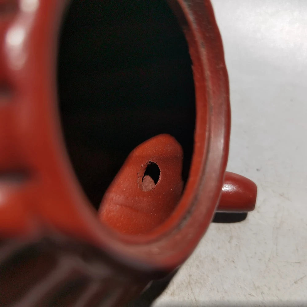 Chinese Yixing Zisha Clay Teapot  Ribbed Pot Gu Jingzhou 320ml