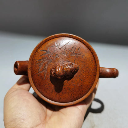 Chinese Yixing Zisha Clay Teapot  Round Drum Pot Gu Jingzhou 220ml