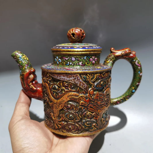 Chinese Yixing Zisha Clay Teapot  Round bead Pot Gu Jingzhou 380ml