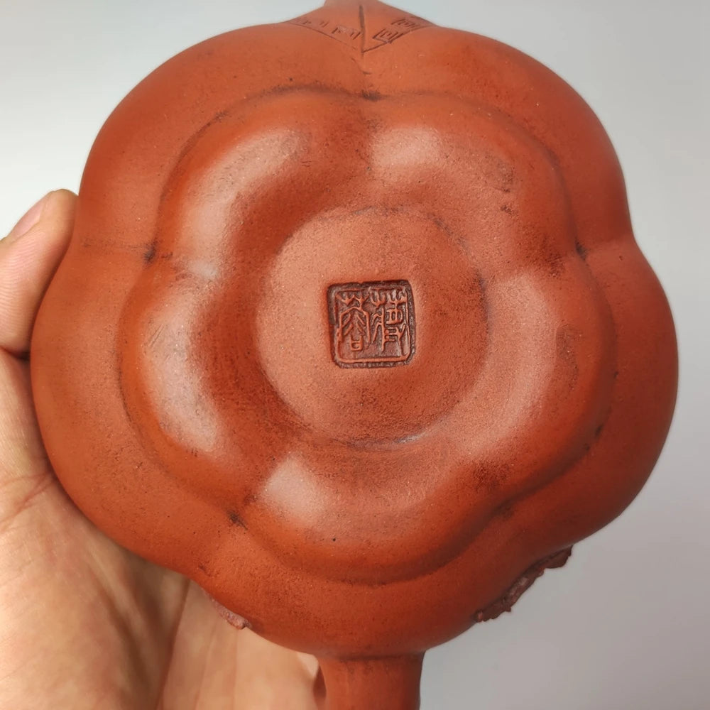 Chinese Yixing Zisha Clay Teapot  Shanghe Peach Pot Jiang Rong 350ml