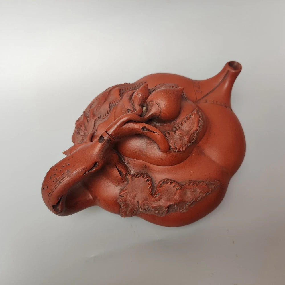 Chinese Yixing Zisha Clay Teapot  Shanghe Peach Pot Jiang Rong 350ml