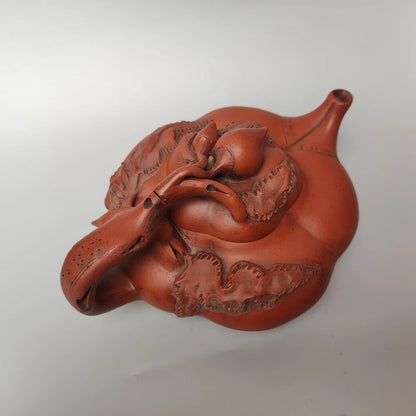 Chinese Yixing Zisha Clay Teapot  Shanghe Peach Pot Jiang Rong 350ml