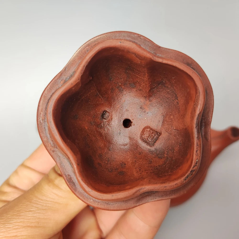 Chinese Yixing Zisha Clay Teapot  Shanghe Peach Pot Jiang Rong 350ml