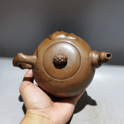 Chinese Yixing Zisha Clay Teapot  Shouxing Pot Jinsha Temple Monk 380ml