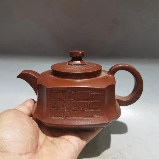 Chinese Yixing Zisha Clay Teapot  Sifang Angle extraction Pot Gu Jingzhou 360ml