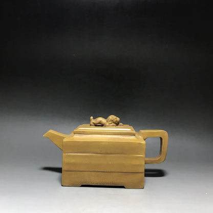 Chinese Yixing Zisha Clay Teapot  Sifang Lion Zun Pot  Chen Mingyuan 350ml