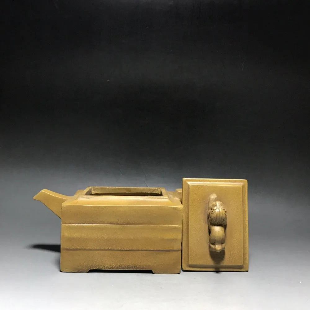 Chinese Yixing Zisha Clay Teapot  Sifang Lion Zun Pot  Chen Mingyuan 350ml