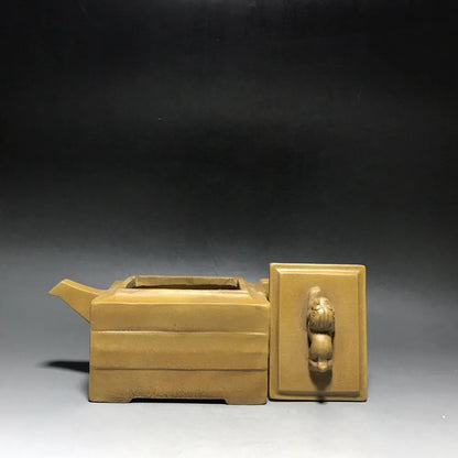 Chinese Yixing Zisha Clay Teapot  Sifang Lion Zun Pot  Chen Mingyuan 350ml