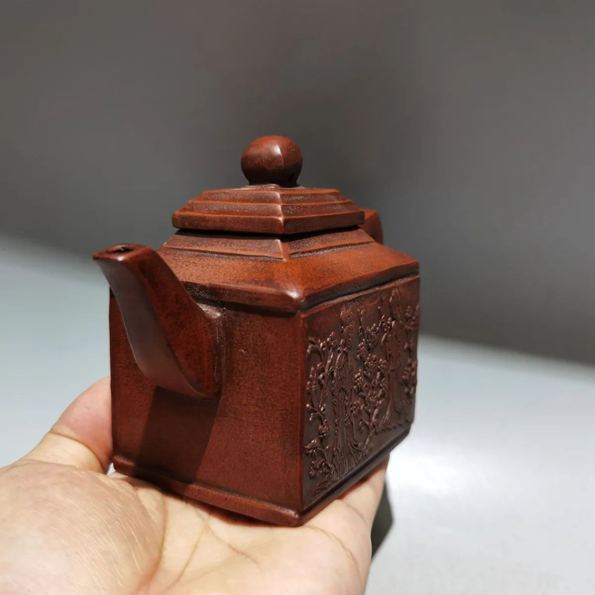 Chinese Yixing Zisha Clay Teapot  Sifang Maiden Image Pot Chen Mingyuan 260ml