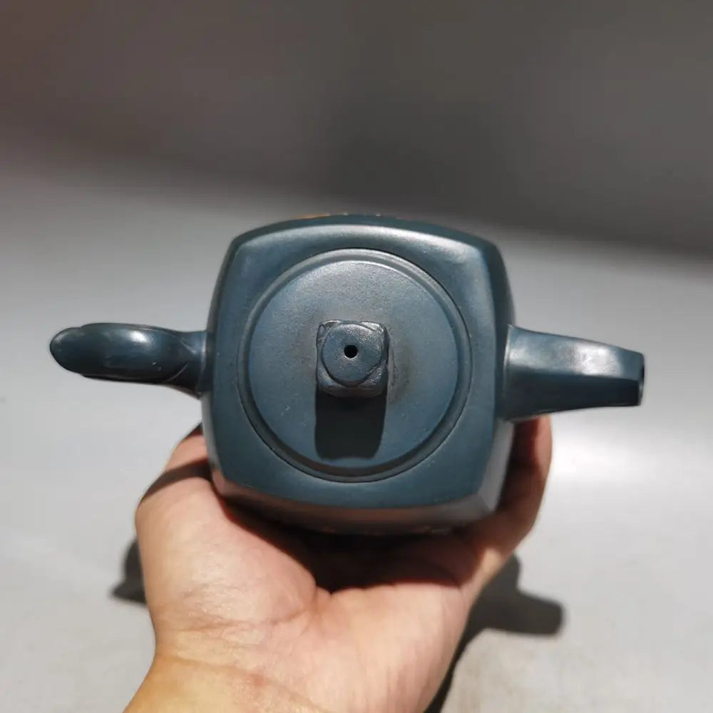 Chinese Yixing Zisha Clay Teapot  Sifang Mud Painting Pot Gu Jingzhou 360ml