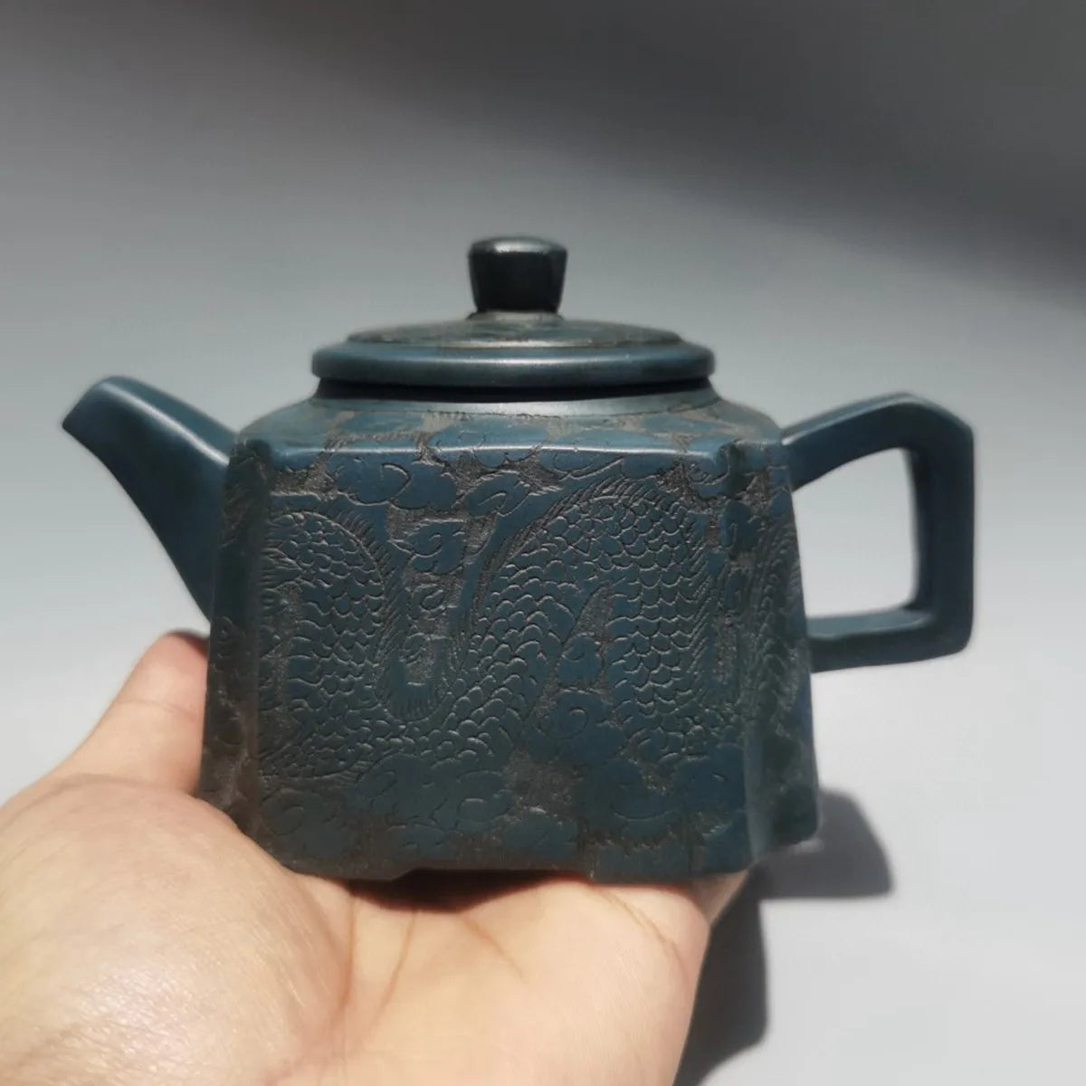 Chinese Yixing Zisha Clay Teapot  Sifang Pot  Gu Jingzhou 380ml