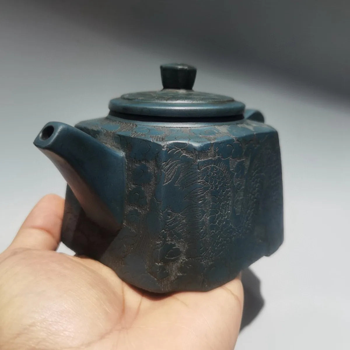 Chinese Yixing Zisha Clay Teapot  Sifang Pot  Gu Jingzhou 380ml