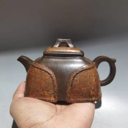 Chinese Yixing Zisha Clay Teapot  Sifang Pot Lv Yaochen 360ml