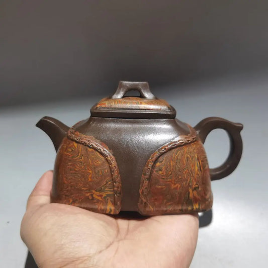 Chinese Yixing Zisha Clay Teapot  Sifang Pot Lv Yaochen 360ml