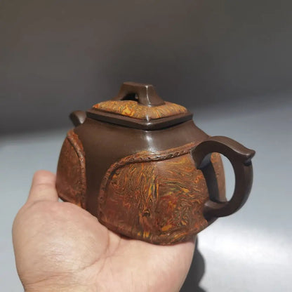 Chinese Yixing Zisha Clay Teapot  Sifang Pot Lv Yaochen 360ml