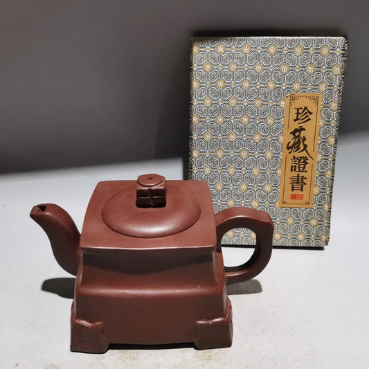 Chinese Yixing Zisha Clay Teapot  Sifang Qingying Pot Xu Hantang 380m