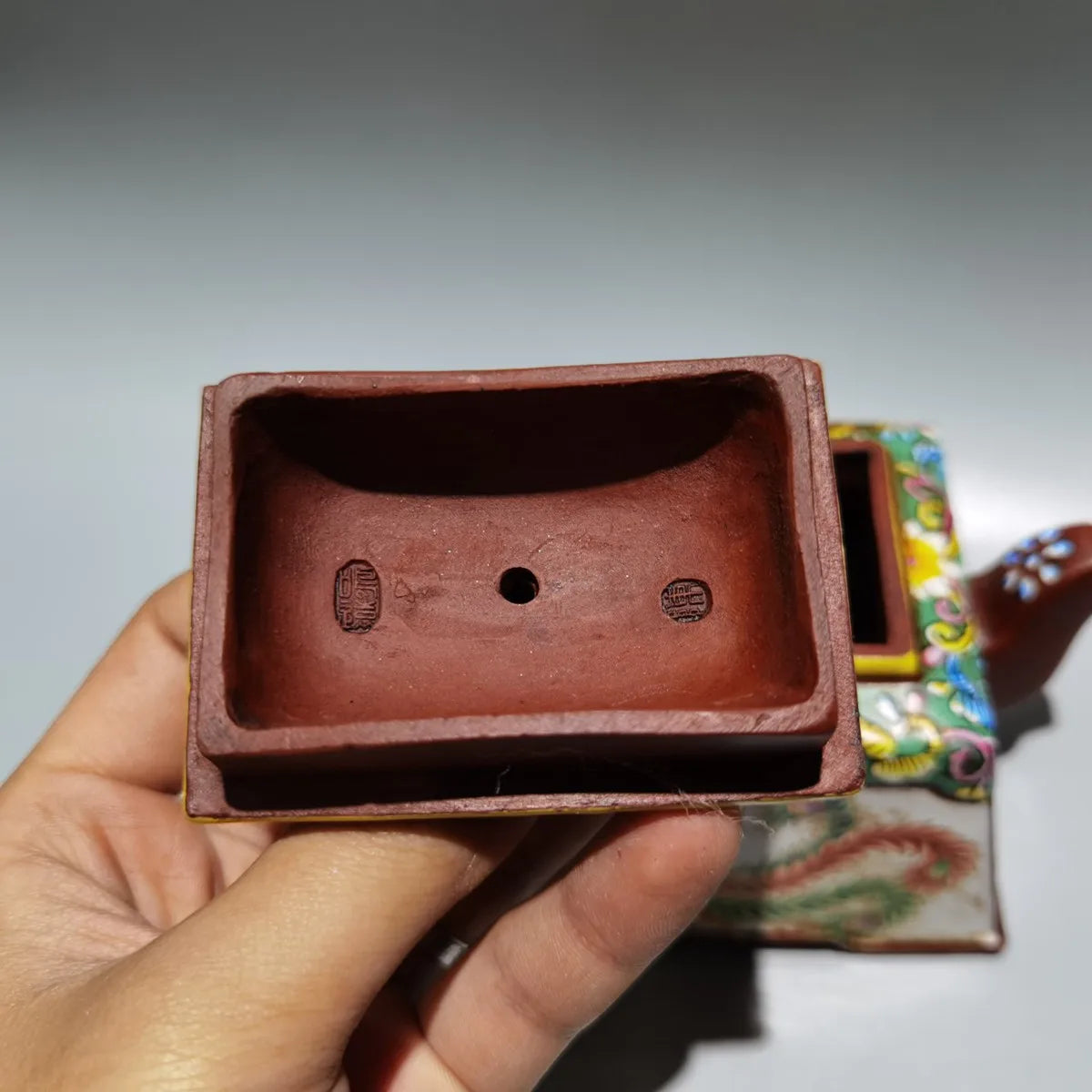 Chinese Yixing Zisha Clay Teapot  Sifang Ruyi Pot  Chen Mingyuan 400ml