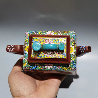 Chinese Yixing Zisha Clay Teapot  Sifang Ruyi Pot  Chen Mingyuan 400ml