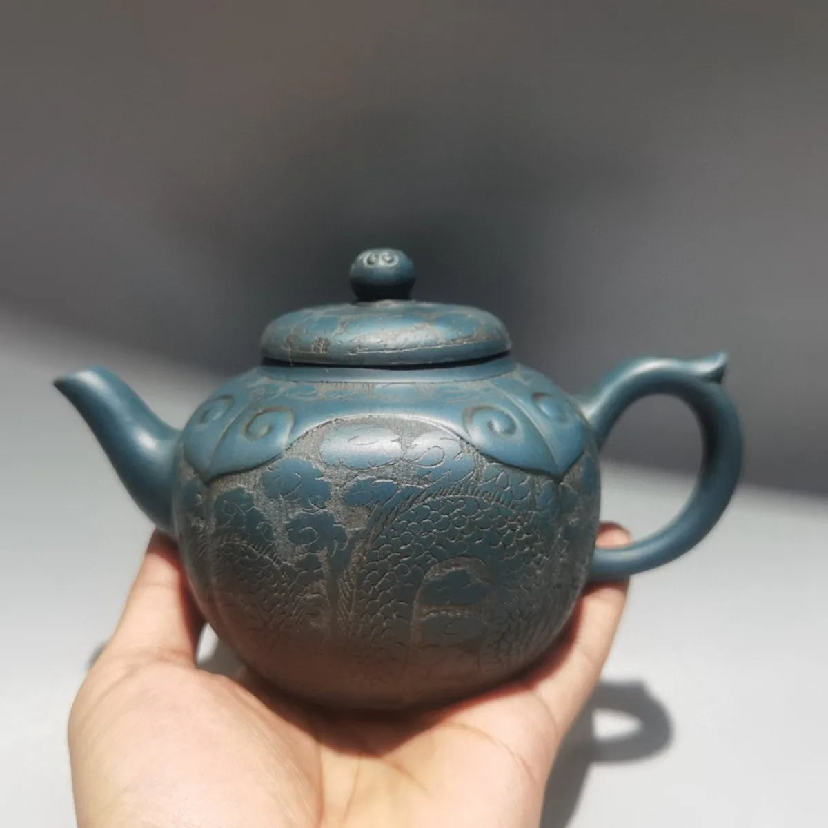 Chinese Yixing Zisha Clay Teapot  Sifang Ruyi Pot Gu Jingzhou 380ml