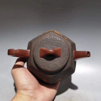 Chinese Yixing Zisha Clay Teapot  Six sided Ximei Pot Gu Jingzhou 340ml