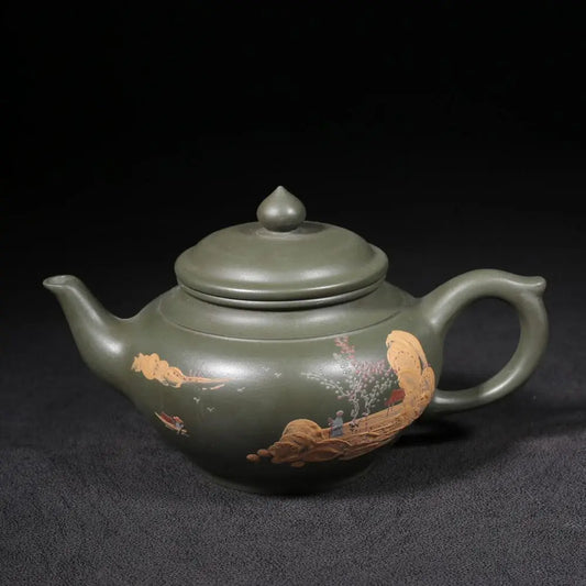 Chinese Yixing Zisha Clay Teapot  Smiling Sakura Pot Gu Jingzhou 240ml