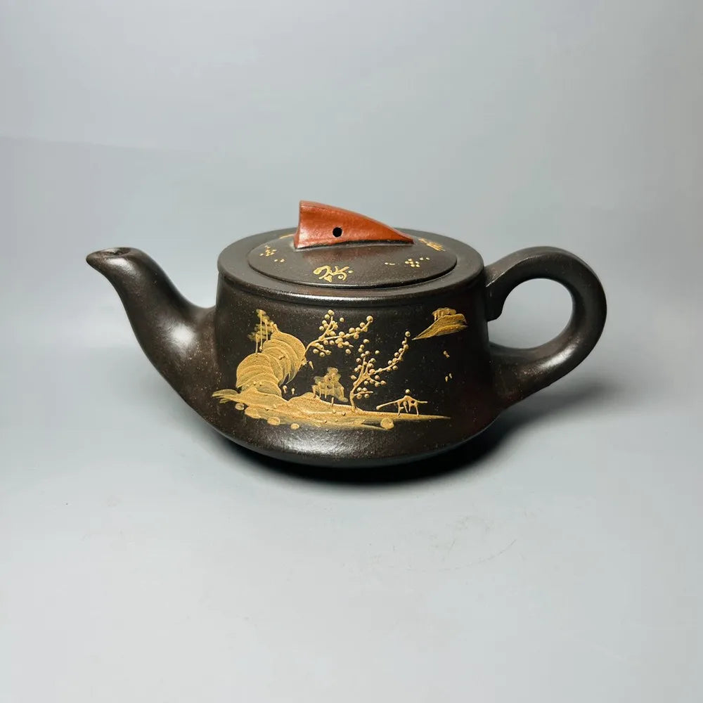 Chinese Yixing Zisha Clay Teapot  Smooth sailing Pot  Gu Jingzhou 350ml