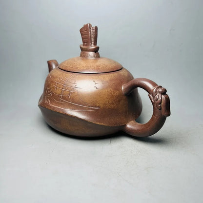 Chinese Yixing Zisha Clay Teapot  Smooth sailing Pot  Huang Yuping 600ml