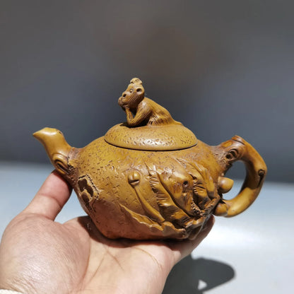 Chinese Yixing Zisha Clay Teapot  Spirit Monkey Spring Pot Chen Mingyuan 360ml