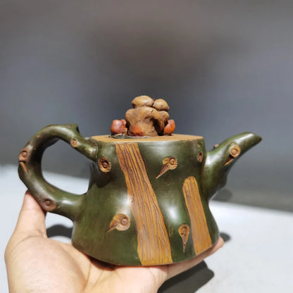 Chinese Yixing Zisha Clay Teapot  Spirit Monkey Tree Stake Pot Chen Mingyuan 320ml