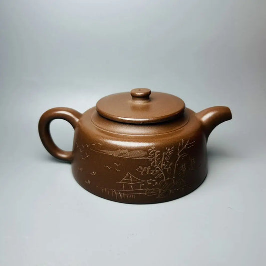 Chinese Yixing Zisha Clay Teapot  Spring Rhyme Pot  Jin Ding Trademark  320ml