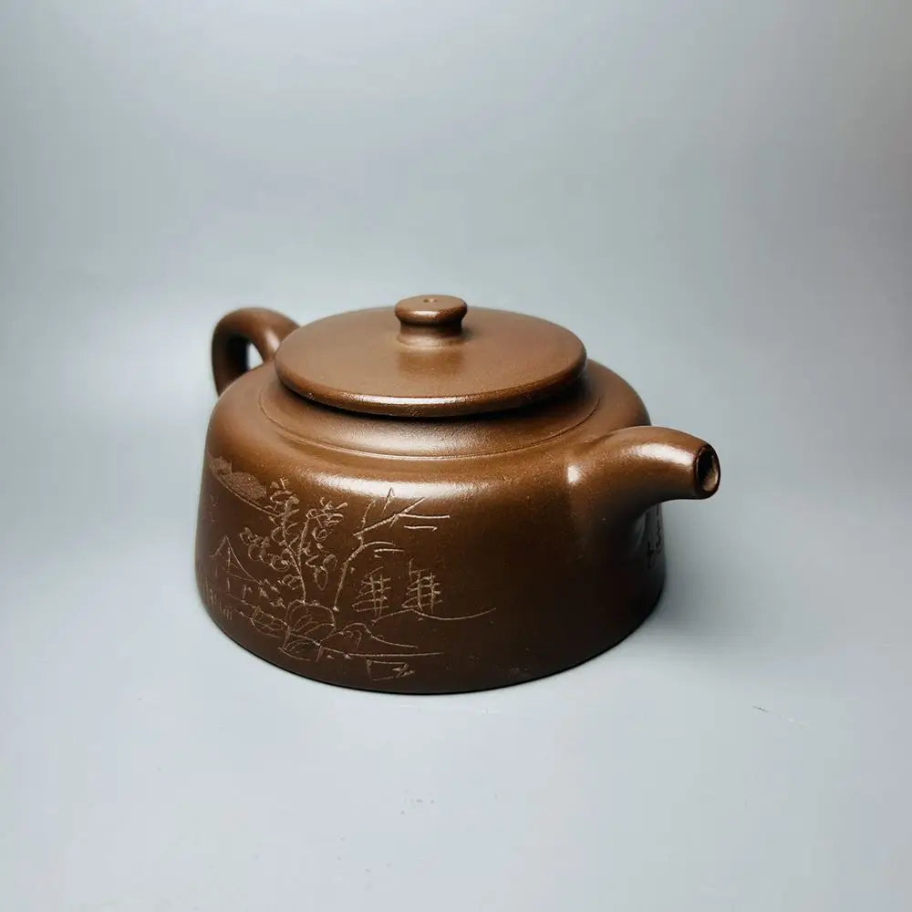 Chinese Yixing Zisha Clay Teapot  Spring Rhyme Pot  Jin Ding Trademark  320ml