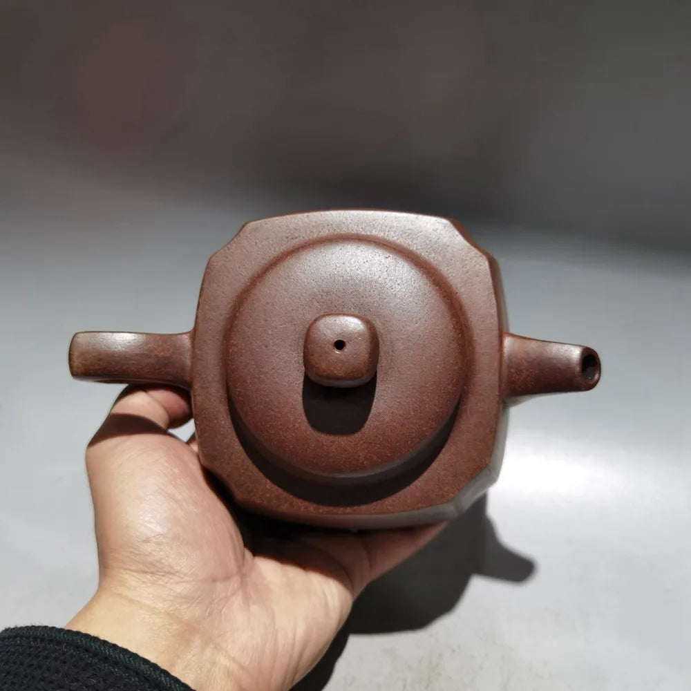 Chinese Yixing Zisha Clay Teapot  Square Pot Gu Jingzhou 360ml