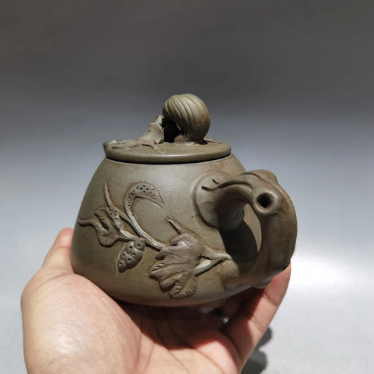 Chinese Yixing Zisha Clay Teapot  Squirrel Grape Pot Jiang Rong 360ml