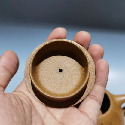 Chinese Yixing Zisha Clay Teapot  Stone Ladle Pot Zhejiang Ning Yucheng Kiln 180ml