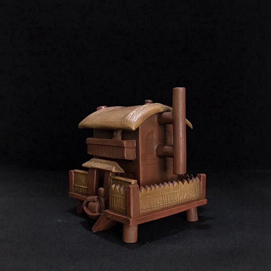 Chinese Yixing Zisha Clay Teapot  Straw House Pot In The Qianlong Year 260ml