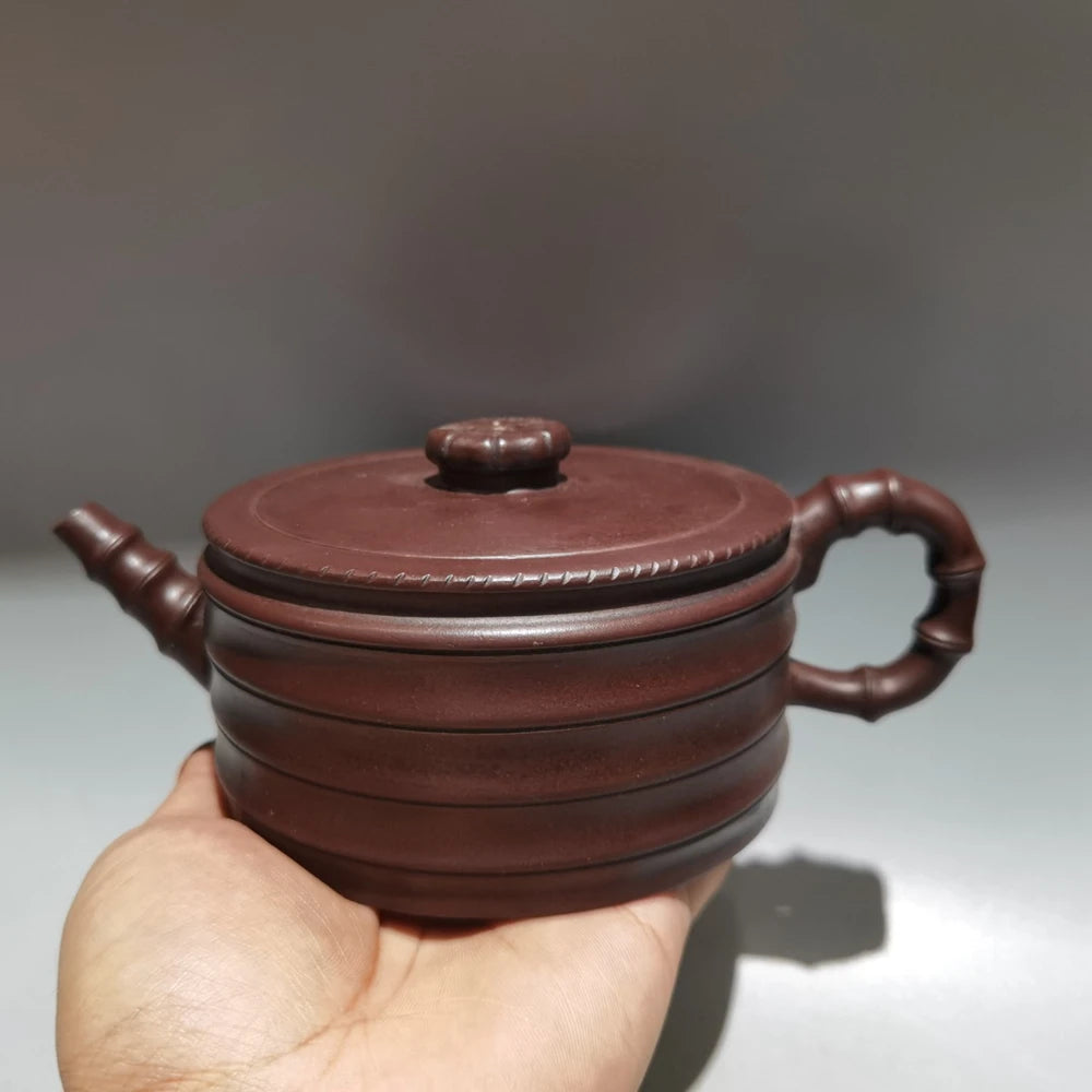 Chinese Yixing Zisha Clay Teapot  Thread Bamboo Pot Meidiao Ding system 420ml