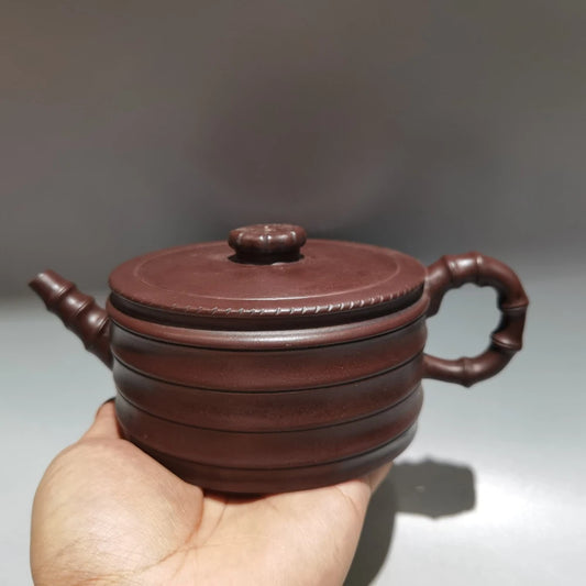 Chinese Yixing Zisha Clay Teapot  Thread Bamboo Pot Meidiao Ding system 420ml