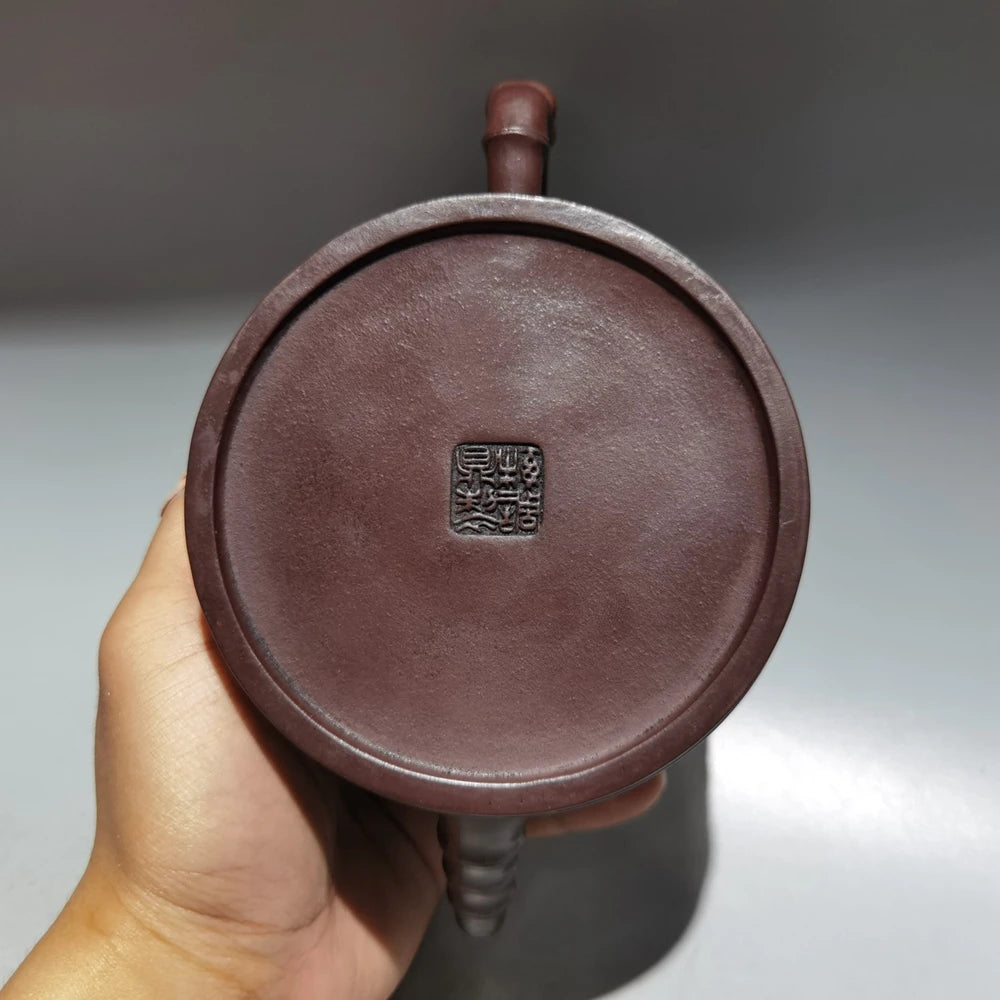 Chinese Yixing Zisha Clay Teapot  Thread Bamboo Pot Meidiao Ding system 420ml